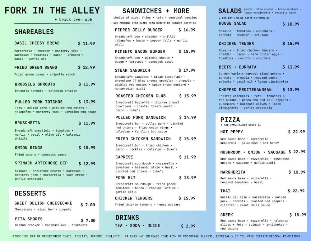 Fork in the Alley BASIL CHEESY BREAD